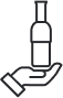an outline of a hand presenting the eto decanter